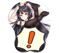 Rascal Does Not Dream of Bunny Girl Senpai Sakurajima Mai Anime, tappetino in silicone antiscivolo con supporto per polso 3D, cuscino ergonomico in gel per comfort e sollievo dal dolore (2)