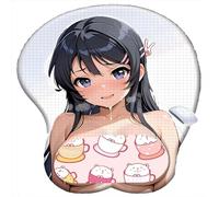 Rascal Does Not Dream of Bunny Girl Senpai Sakurajima Mai Anime, tappetino in silicone antiscivolo con supporto per polso 3D, cuscino ergonomico in gel per comfort e sollievo dal dolore (2)