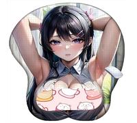 Rascal Does Not Dream of Bunny Girl Senpai Sakurajima Mai Anime, tappetino in silicone antiscivolo con supporto per polso 3D, cuscino ergonomico in gel per comfort e sollievo dal dolore (4)