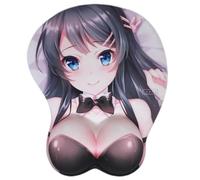 Rascal Does Not Dream of Bunny Girl Senpai Sakurajima Mai Anime, tappetino in silicone antiscivolo con supporto per polso 3D, cuscino ergonomico in gel per comfort e sollievo dal dolore (4)