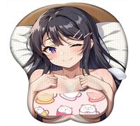 Rascal Does Not Dream of Bunny Girl Senpai Sakurajima Mai Anime, tappetino in silicone antiscivolo con supporto per polso 3D, cuscino ergonomico in gel per comfort e sollievo dal dolore (5)