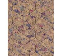 Rasch 649611 - Carta da parati in tessuto non tessuto, motivo grafico, 10,05 m x 0,53 m, colore: Oro