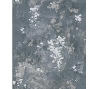 Rasch Carta da parati 101206 - Carta da parati in tessuto non tessuto con motivo astratto come olio su tela in blu pallido, grigio e bianco