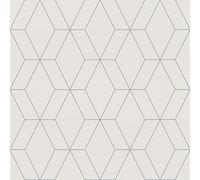 Rasch Carta da parati 278606 - Carta da parati luminosa con motivo geometrico in linee sottili in argento - 10,05 m x 0,53 m (lunghezza x larghezza)