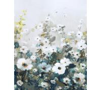 Rasch Carta da parati 360899 - Carta da parati fotografica su tessuto non tessuto con prato floreale in verde, blu e bianco della collezione Magicwalls - 2,65 m x 2,12 m (lunghezza x larghezza)