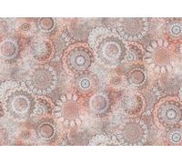 Rasch Carta da parati 363050 - Carta da parati fotografica su tessuto non tessuto con cerchi floreali in rosso, azzurro e bianco della collezione Magicwalls - 3,00 m x 4,24 m (lunghezza x larghezza)