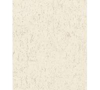 Rasch Carta da parati 538311 - Carta da parati in tessuto non tessuto bianco e oro con effetto sughero, design industriale della collezione Curiosity, 10,05 m x 0,53 m (lunghezza x larghezza)