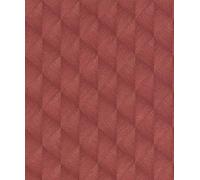 Rasch Carta da parati 687965 - Carta da parati in tessuto non tessuto con motivo geometrico in effetto 3D, colore: Rosso/Oro