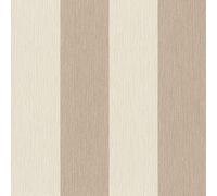 Rasch Carta da parati 844016 - Carta da parati in tessuto non tessuto con strisce in beige e bianco crema della collezione Perfecto VI - 10,05 m x 0,53 m (lunghezza x larghezza)