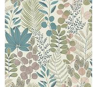 Rasch Carta da parati in tessuto non tessuto (Botanical) color crema, 10,05 m x 0,53 m Selection 465310