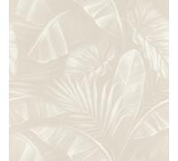 Rasch home style 286595 - Carta da parati in carta beige con grandi foglie di palma in bianco, 10,05 m x 0,53 m