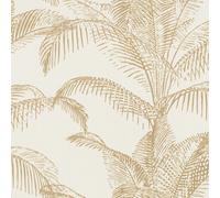 RASCH Pandore Palma Foglie Carta da Parati - Verde Blu/Oro,Bianco/Oro e