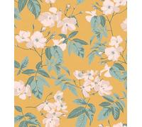 Rasch Schöner Wohnen Collection FLOWERS 366822 - Carta da parati con motivo floreale, 3 x 2,65 m, colore: Giallo