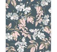Rasch Schöner Wohnen Collection FLOWERS 366846 - Carta da parati fotografica, 3 m x 2,65 m, colore: Blu