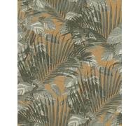 Rasch Schöner Wohnen Collection Tropical 600162 - Carta da parati in tessuto non tessuto, con foglie tropicali, 10,05 m x 0,53 m, colore: Verde