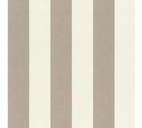 Rasch Tapete 542714 - Carta da parati in tessuto non tessuto con strisce di blocco in marrone e crema, 10,05 m x 0,53 m