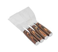 Raschietti per Mastice in Acciaio Inossidabile Set 4 Pezzi Manico in Legno 1 2 3 4 Pollici, Resistente Alla Ruggine per la Riparazione di Pareti, Decalcomanie per Carta
