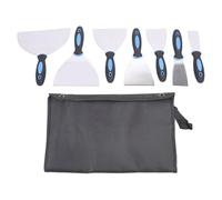 Raschietti per Stucco Set di Spatole in Acciaio Inossidabile 7 Pezzi, per Riparare Cartongesso Applicare Intonaco Rimuovere Carta Parati, con Custodia