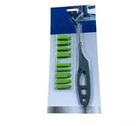 Raschietto angolare per vetro con 3 teste, spargitore di sigillante e strumento di finitura per piastrelle in ceramica, bagno, cucina, lavello, giunti in plastica, 6,5R/10R/13R (cartone)