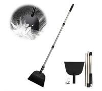 Raschietto da giardino resistente, pala da neve regolabile da 134,6 cm per vialetto, strumento tritaghiaccio in acciaio ad alto tenore di carbonio, pala multifunzionale per la pulizia del giardino e