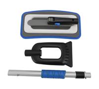 Raschietto da neve per auto con manico in lega di alluminio, raschietto per ghiaccio per parabrezza e scopa per neve, efficiente strumento per rimozione neve con impugnatura (Blu)