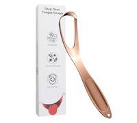 Raschietto della lingua, raschietto in metallo,Strumento igienico orale ergonomico - Raschietto a di ventola non slip portatile per detergente per l'alito