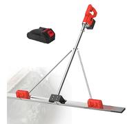 Raschietto elettrico per calcestruzzo, kit vibrante per massetto, strumento di finitura in calcestruzzo con tavola in acciaio inox per livellare, include 2 batterie
