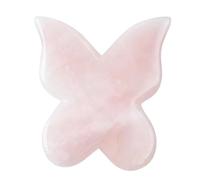Raschietto for guazzo a forma di farfalla in giada al quarzo rosa for strumento di massaggio del corpo Raschietto for pressoterapia for lifting facciale (Color : A)
