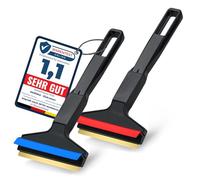 Raschietto ghiaccio Auto - facile, rapido & efficiente [ 2 pezzi ] - Raschiaghiaccio Auto 21cm - lama in Ottone - Spatola per Ghiaccio Auto Premium HIPS - Murska di Finlandia - L&P A053-2