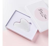 Raschietto Gua Sha Massaggio Per Viso Pietra Guazzo Naturale Strumenti Per Massaggio GuaSha Strumento Per Massaggiatore Facciale In Giada Per Il Corpo 1 Set,Insieme Bianco