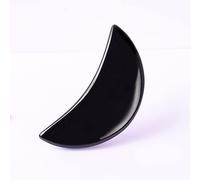 Raschietto in ossidiana nera a forma di luna Cura del viso Strumento di massaggio Gua Sha Massaggiatore di cristallo di pietra naturale Bellezza Salute,2 PCS decorazione della stanza (Color : One Siz