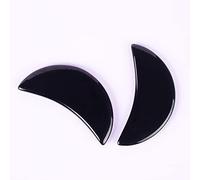 Raschietto in ossidiana nera a forma di luna Cura del viso Strumento di massaggio Gua Sha Massaggiatore di cristallo di pietra naturale Bellezza Salute,2 PCS decorazione della stanza (Color : One Siz