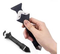 Raschietto in silicone per rimuovere la colla, coltello angolare, spatola per fessure di bellezza, kit 5 in 1 multifunzione per sigillatura a cono (colore: metallo)