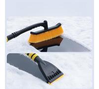 Raschietto multiuso in alluminio EVA ABS con testa staccabile e lunghezza regolabile per una rimozione efficiente di neve e ghiaccio in auto, con comoda impugnatura (A)