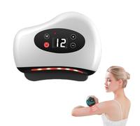 Raschietto per fascite plantare, con terapia della luce rossa e calore, massaggio vibrante a 12 livelli, impermeabile, dura fino a 2 ore, per suole, talloni, polpacci (bianco)