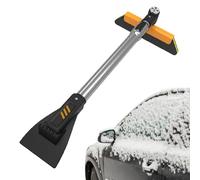 Raschietto per ghiaccio per auto, scopa da neve con spatola, rotazione a 360 gradi, lunghezza telescopica, regolabile, raschietto per scongelare ghiaccio, pala, per auto, SUV, camion, pulizia vetri