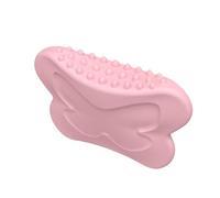 Raschietto per il viso, in silicone, 9,5 cm, strumento per massaggi gua sha, in silicone, per la cura della pelle, la circolazione e il rilassamento, riutilizzabile, rosa