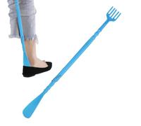 Raschietto per la schiena lunga,Raschietto per la schiena a mano | Artiglio raschiatore per la schiena ergonomico - Calzascarpe con manico lungo, corna con inserti per stivali per un facile utilizzo