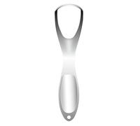 Raschietto per lingua per adulti, strumento ergonomico per l'igiene orale, in acciaio inox, a di ventaglio, per la pulizia quotidiana degli adulti in bagno