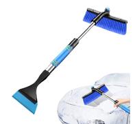Raschietto per parabrezza auto, 11 x 12 x 73 cm, strumento estensibile, spazzola con manico in lega di alluminio, rimozione del ghiaccio pesante con detergente antigelo retrattile, accessorio