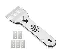 Raschietto per piano cottura in acciaio inossidabile - Detergente multiuso con lame sostituibili | Ideale per Vetroceramica, Piani Cottura e Superfici Resistenti