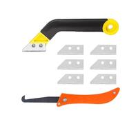 Raschietto per Piastrelle, Utensile per Rimuovere Fughe Piastrelle, Coltello a Uncino e Strumenti di Pulizia, Ideale per Cucina, Bagno, Pareti e Pavimenti - Set da 9 Pezzi