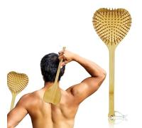 Raschietto per schiena in legno, per schiena e schiena, in bambù, con manico lungo, allevia istantaneamente il prurito, grande superficie da grattare, regalo per uomini e donne (40 cm)