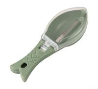 Raschietto per squame di pesce con coperchio integrato per limitare la diffusione della scala e promuovere una preparazione del pesce più sicura e organizzata (verde nordico)