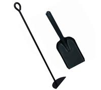 Raschietto rastrello cenere D o L bruciatore a legna fuoco carbone acciaio...