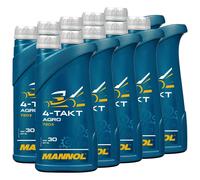 Rasemäher Olio 10x 1 Litro Mannol 4-Takt Agro SAE 30 Rasaerba Olio Motore