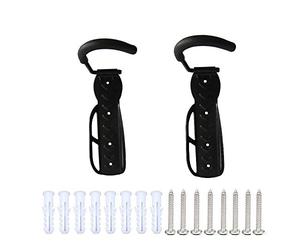 RASENFREUND® 2 supporti da parete per bicicletta, colore nero, per 2 biciclette, supporto da parete, supporto per bicicletta, con materiale di montaggio (2 pezzi)