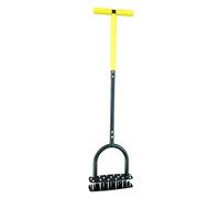 Rasenlüfter - Ergonomisches Gartengerät Mit T-Griff | Manueller Rasenlüfter Mit 15 Edelstahlzinken | Ëasenlüfter Aus Eisen Für Garten, Terrazza, Blumenbeet, Zur Bodenlockerung Und Förderung