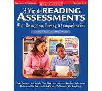 Rasinski Timothy V 3-Minute Reading Assessments Prehension (Tascabile)