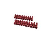 RASMACOR | Confezione da 2 unità 10A Morsetti Elettrici a Doppia Fila Terminale Vite 10 Elettrico Morsettiera Elettrica 10 Ampere Bianchi per Collegamento del Cavi | Mammut elettrico 6 mm2